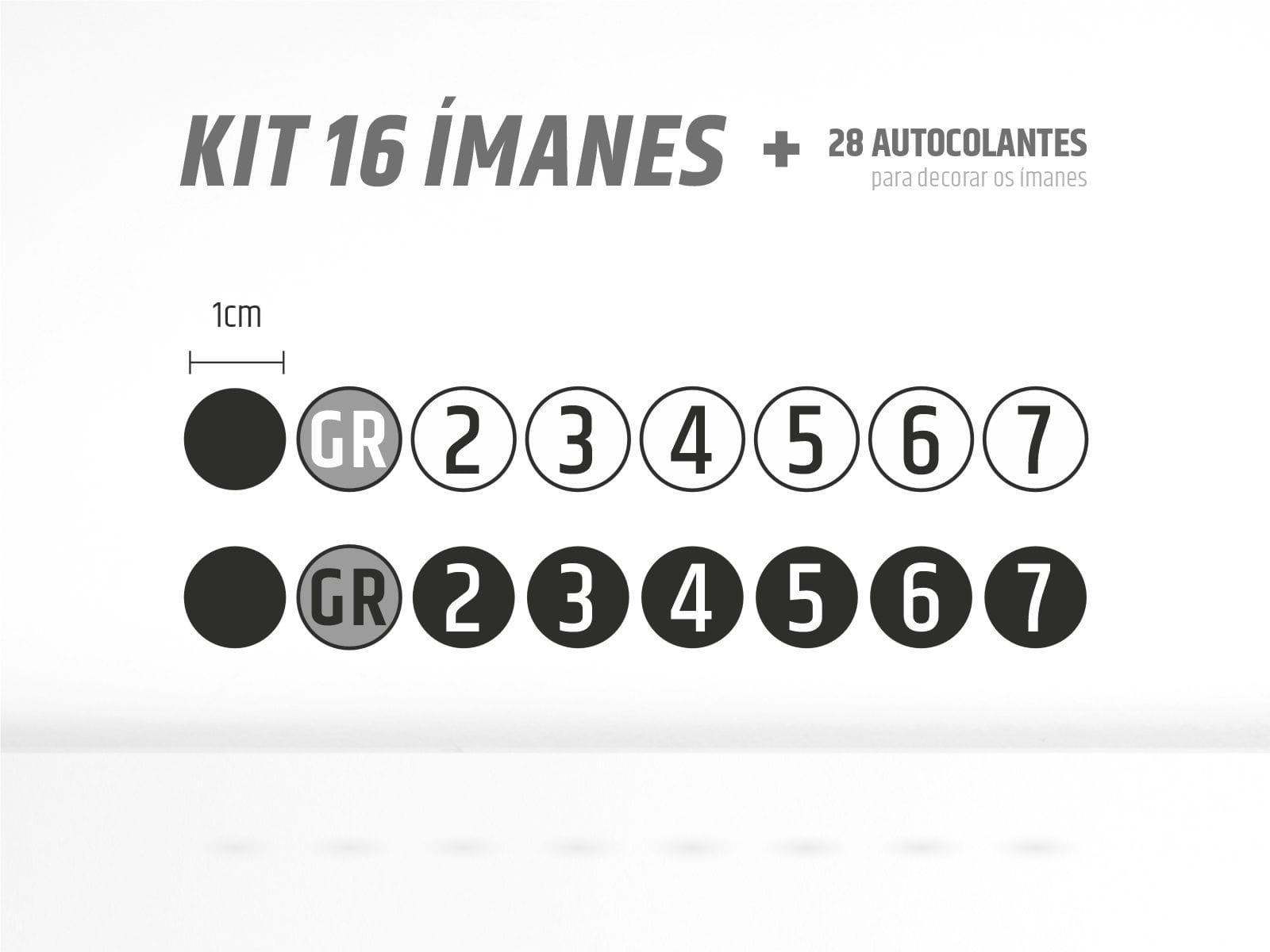 Kit 16 Ímanes Hóquei em Patins