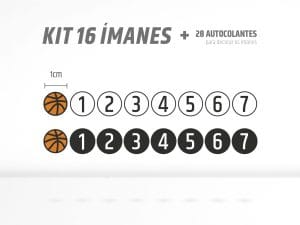 Kit 16 Ímanes Basquetebol
