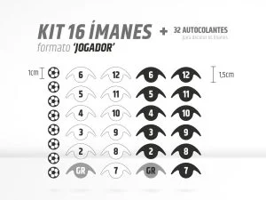 Kit 16 Ímanes 'Jogador' Andebol