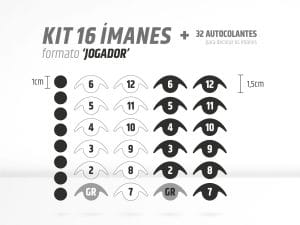 Kit 16 Ímanes 'Jogador' Hóquei em Patins